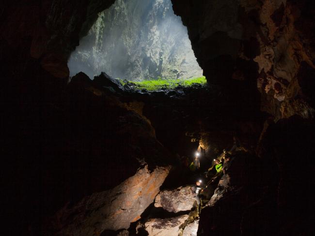 Descending into the darkness. Picture: Alesha Bradford.